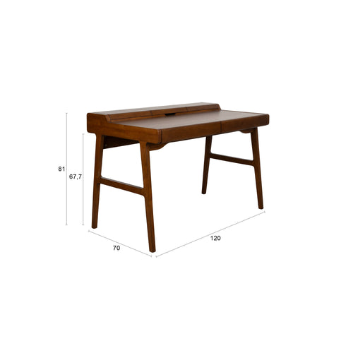 Zuiver Kaat Bureau Walnootkleur - Bruin