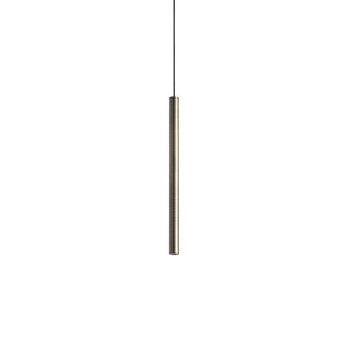 Ideal Lux LOOK 25 cm slanke hanglamp voor plafond, messing, 1x LED 220lm 3000K