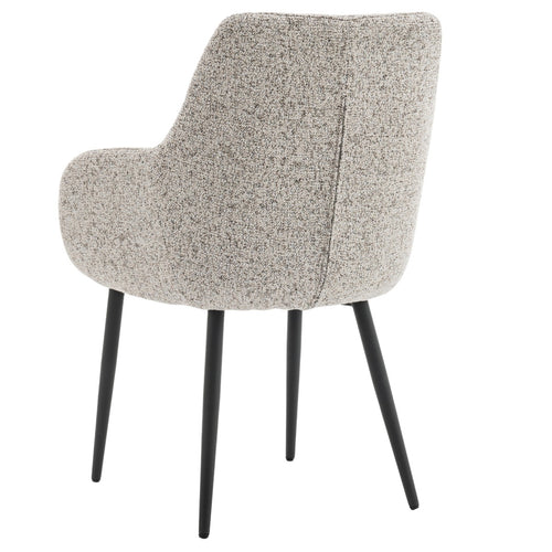 DÉJA Living Eetkamerstoel Noé - Beige/Zwart - Zithoogte 47cm - Set van 2 - vtwonen shop