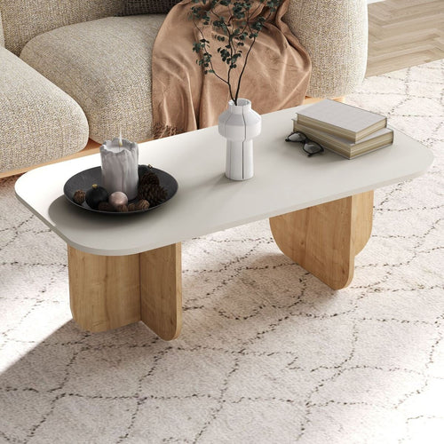 Calicosy - BECAJ Rechthoekige salontafel - Eiken - 60x120x41,4 cm