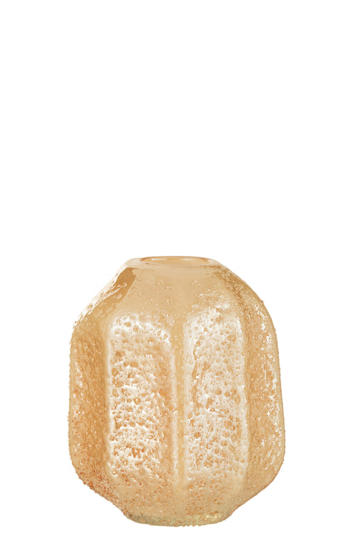 J-Line vaas - glas - lichtoranje - small - Ø 15.5 cm