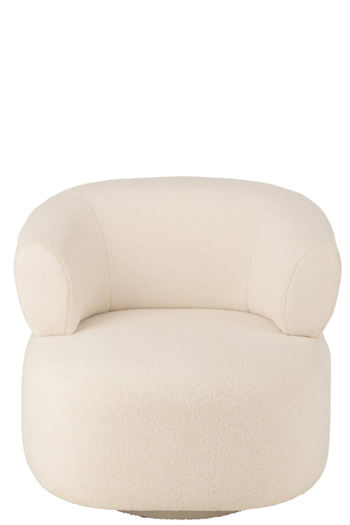 J-Line loungestoel Universe - schuim/stof - wit