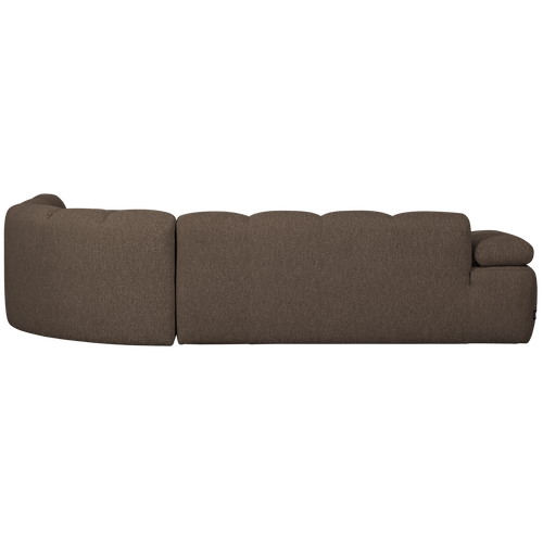 WOOOD hoekbank rechts Mojo - Bouclé - Bruin Melange - 74x310x230