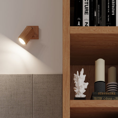 Sollux Lighting Wandlamp ZEKE eik - 8x19,5x17,5cm
