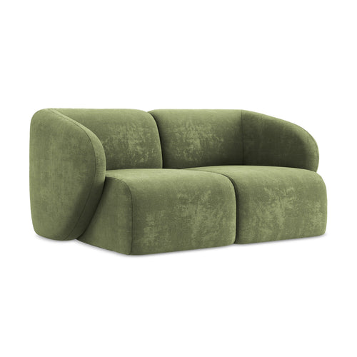 LaMiaSofa Tweezits modulaire bank Cervo - chenille stof - groente - 174x94x75