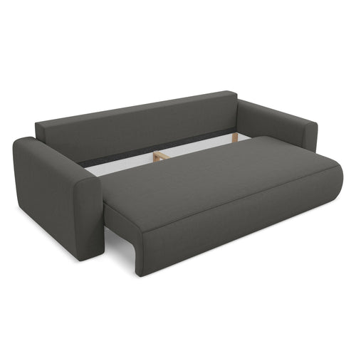 LaMiaSofa 3-zits slaapbank Perugia - velours - staal - 238x105x82
