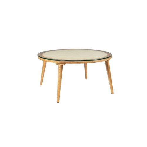 Housecraft Living Haru Salontafel Rond Glas/ Hout 70x70 cm Naturel - vtwonen shop