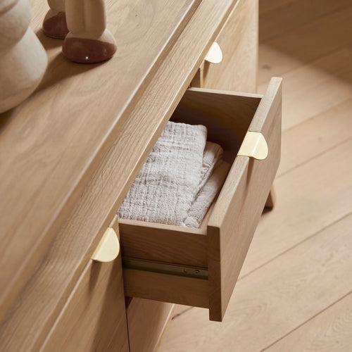 Tikamoon Massief eiken buffet 140 cm - Naturel