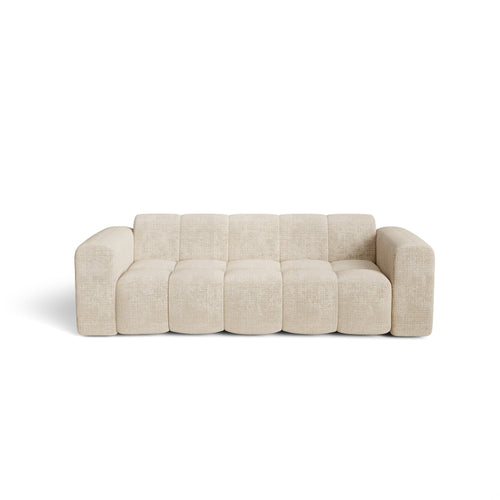 Premium Interiors - Bank BLOOM - gewaafd fluweel crème 241cm