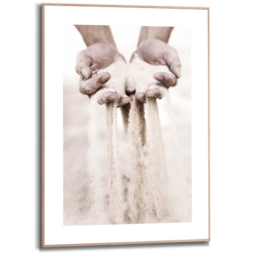 Reinders Hands in Sand schilderij -  beige - kantoor - 70x50cm