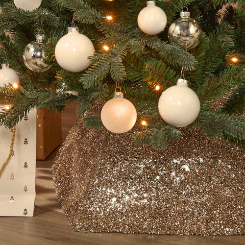 Mica Decorations Kerstboomrok Opvouwbaar - L50 x B50 x H30 cm - Kerstboommand - Goud