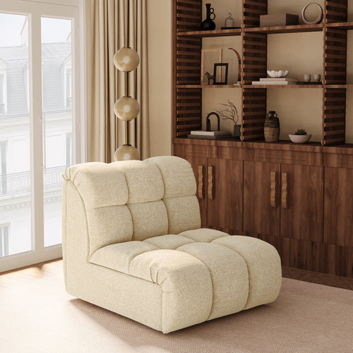 Premium Interiors - Bank SEVEN - bouclé-stof  beige 162cm