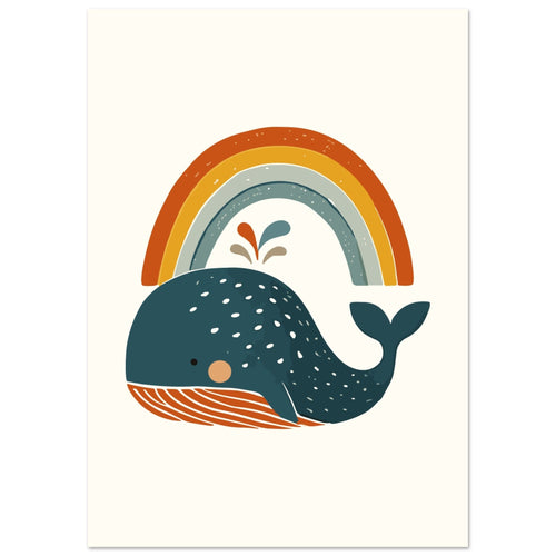 Artfulprints  Boho - Walvis   poster A4 21x29.7 cm - vtwonen shop