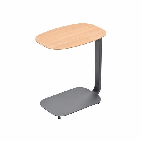 Lucca laptop tafel - 45x30xH51cm - carbon black -   light teaklook - vtwonen shop