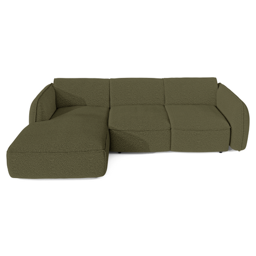 Sia Home slaapbank LIVIA - Bouclette stof - Olijfgroen - 274cm