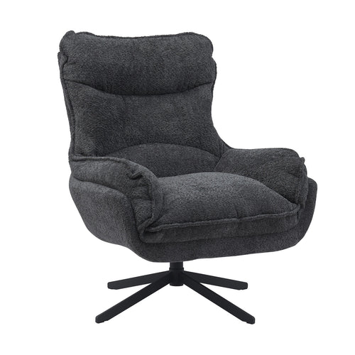 StarFurn Fauteuil Vera - Donkergrijs Stof - Draaibaar - 82x95x96,5cm - vtwonen shop