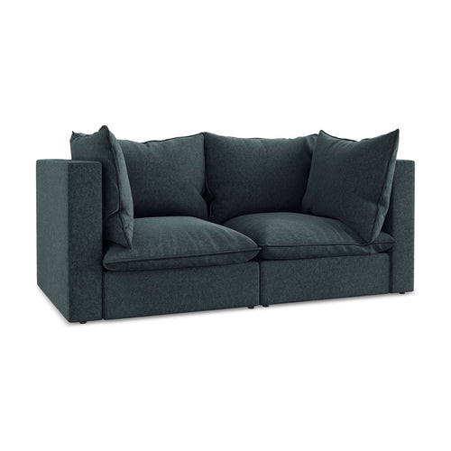 LaMiaSofa Tweezits modulaire bank Ravenna - velours - marien - 180x90x77