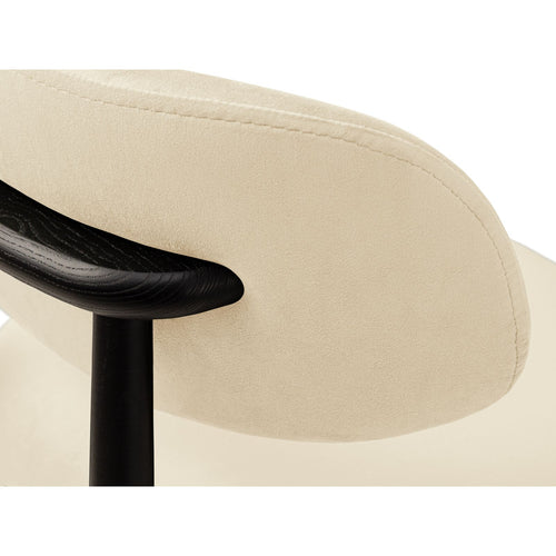 Set van 2 fluwelen stoelen Evan flueel ivoor - 51x49.5x77cm
