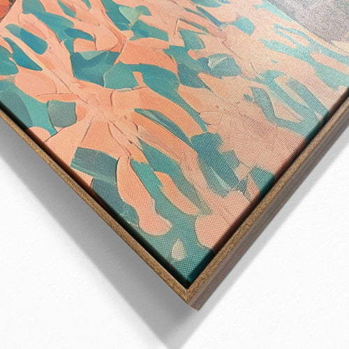 Reinders Mediterrane luxe mixed media -  oranje - woonkamer - 120x100cm