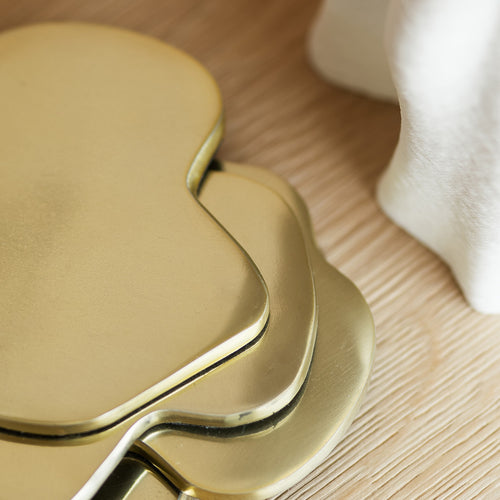 S|P Collection - Glasonderzetter organisch goud Charm - Set van 4