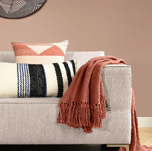 Malagoon plaid - terracotta - 127x152cm 100% katoen