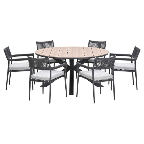 Garden Impressions tuinset Tineo - Tulli - donker grijs - Ø148x75 cm - 6-delig - vtwonen shop