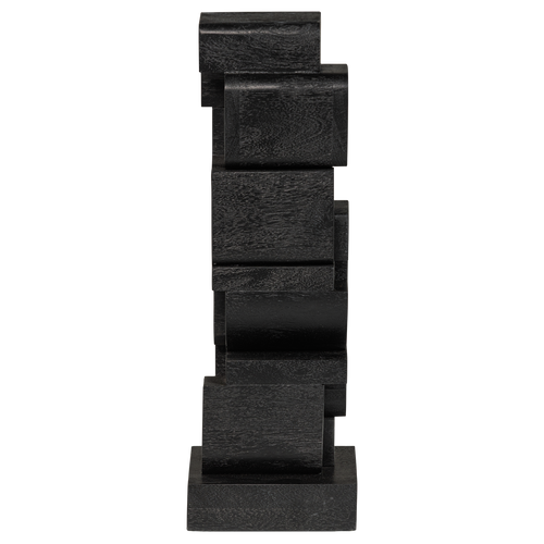 WOOOD sculptuur ornament Isan - Hout - Zwart - 53x18x18