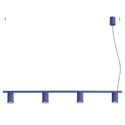 Sollux Lighting Kroonluchter KARBON 4 ultramarijn - 122x6,5x212cm