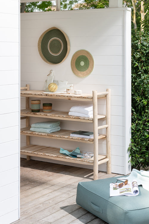 J-Line plateau Rond + Cirkels - zeegras - groen/naturel - vtwonen shop