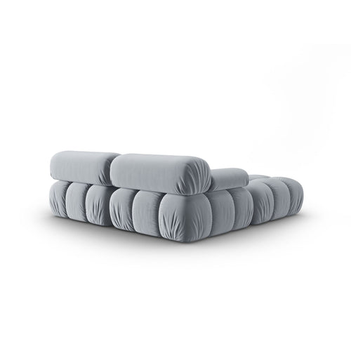 Cosmopolitan Design - Modulaire bank Cortina 3-zits, flueel lichtblauw - 188x188x70cm