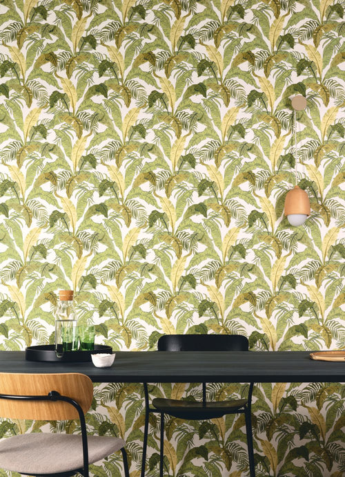 Masureel behang bladeren groen - 53 cm x 10.05 m - 631959 - vtwonen shop
