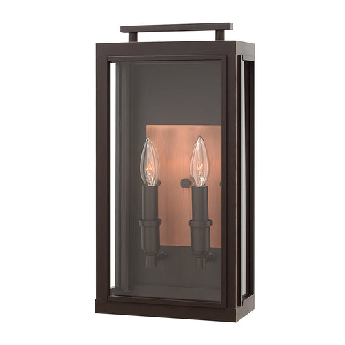 Sutcliffe Hinkley Outdoor 2-lichts wandlantaarn olie gewreven brons IP44