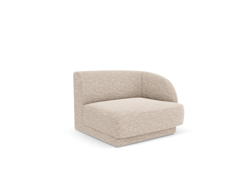 Micadoni - Rechter module "Miley" structurele stof beige - 90x90x70cm