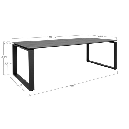 Artichok Anco tuintafel grijs - 210 x 100 cm - vtwonen shop