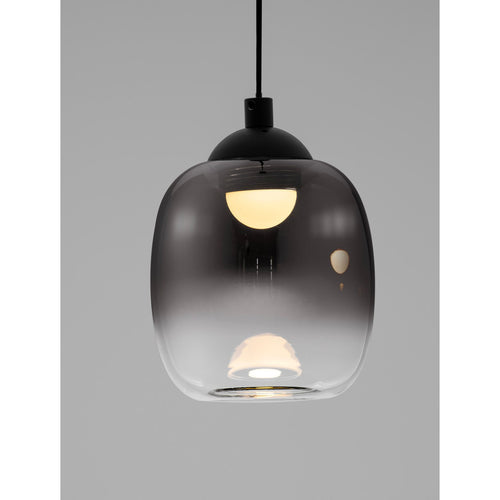 Nova Luce KITA Slanke hanglamp voor aan het plafond, rookgrijs/zandzwart, LED, 6W, 457lm, 3000K