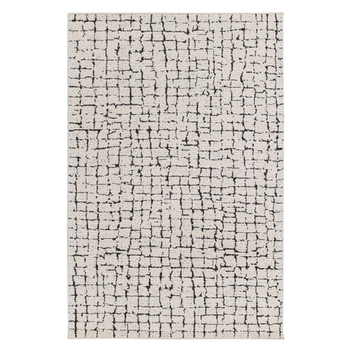AFK Living vloerkleed Obsidian - reliëfeffect - zwart - 160 x 230 cm