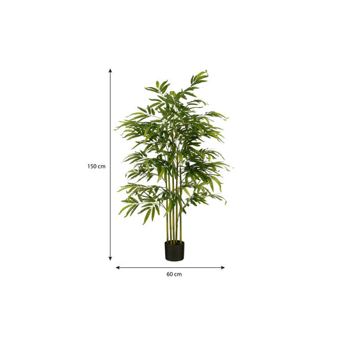 Mica Decorations Bamboe Kunstplant in Pot - H150 x Ø60 cm - Groen
