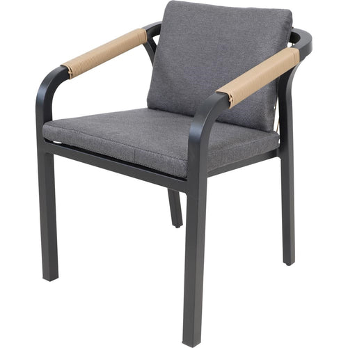 Lesli Living bistrostoel Rimini - zwart - 58x60x75cm - set van 4