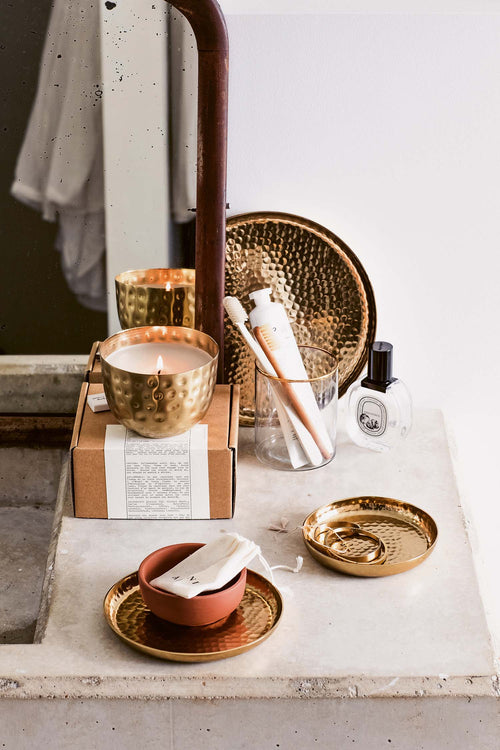 vtwonen Onderzetters - Set van 6 - Goud - Metaal - Ø 12cm - vtwonen shop