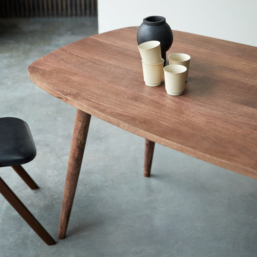 Tikamoon Eettafel van massief mangohout voor 4/6 personen - Bruin