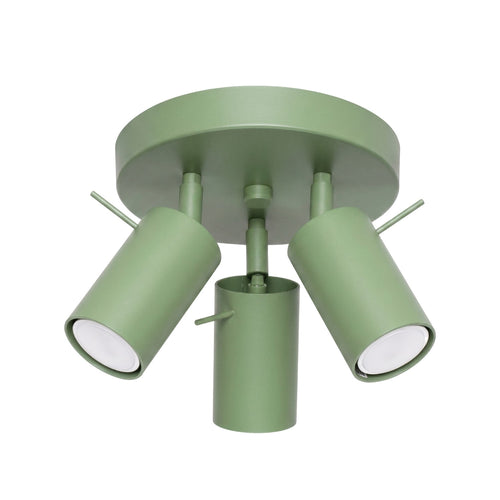 Sollux Lighting Plafondlamp RING 3P salie - 25,7x25,7x14,5cm