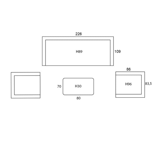 4 Seasons loungeset Capalbio bruin 5-delig - vtwonen shop