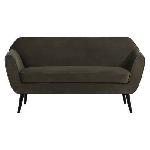 WOOOD bank 150 cm Rocco - Velvet - Warmgroen - 75x150x82