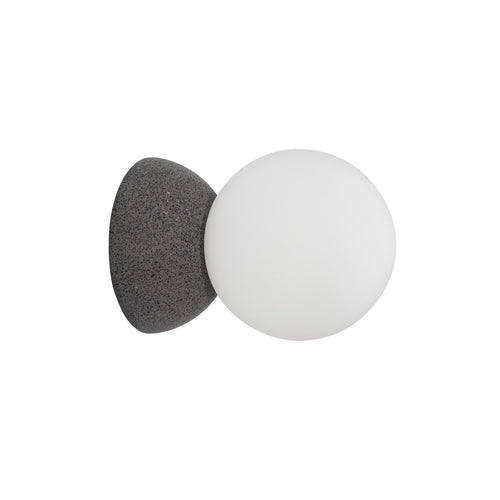 Merano Inuvik Wandlamp Grijs Beton, Opaalglas LED G9