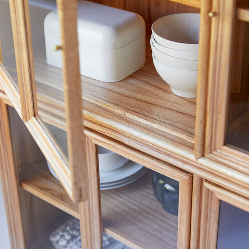 Tikamoon Dubbele vitrinekast van mindihout - Naturel - vtwonen shop