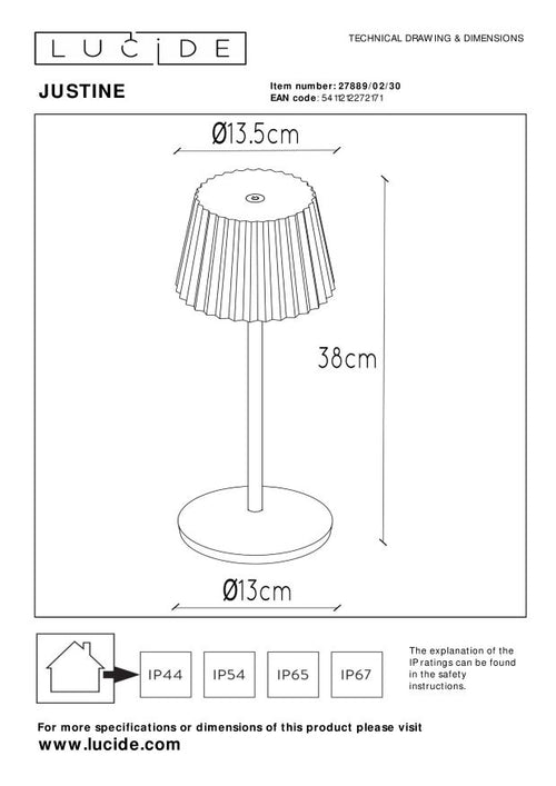 Lucide tafellamp JUSTINE - Geïntegreerde LED - Zwart - vtwonen shop