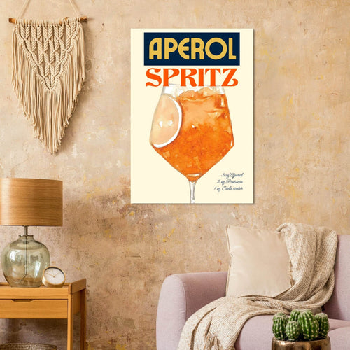 Artfulprints Poster met Lijst Aperol Spritz - Original   - 30x40 cm - Oranje