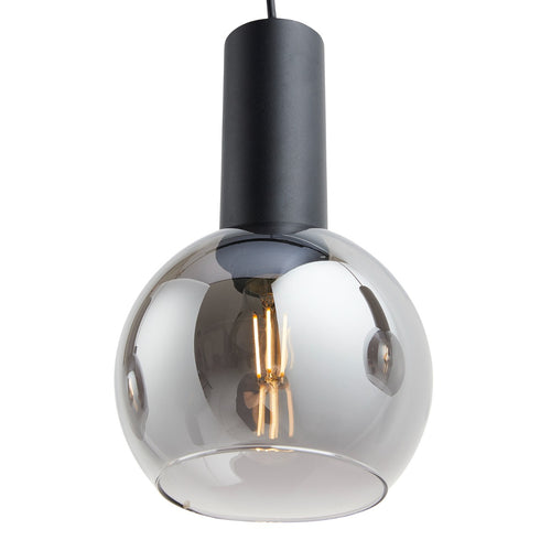 Lighto | Art deco hanglamp zwart met smoke glas 4-lichts | Juna - vtwonen shop
