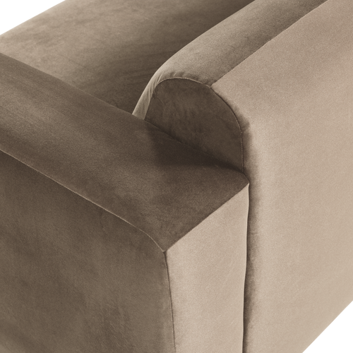 WOOOD 2-zits bank arm rechts Mojo Base - Velvet - Khaki - 74x185x97