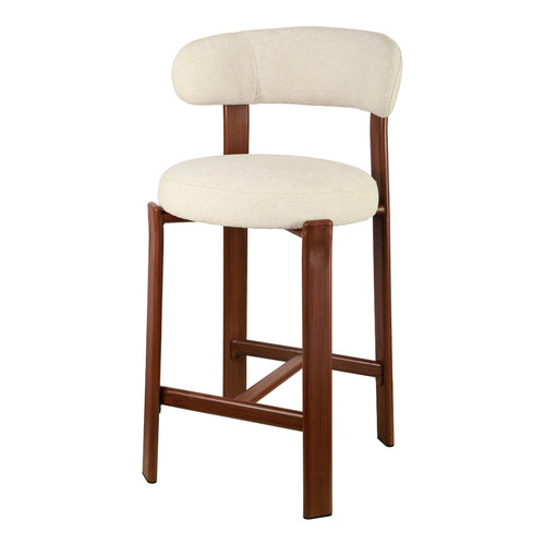 DÉJA Living Barstoel Märsta - Beige Stof - Zithoogte 67cm - vtwonen shop